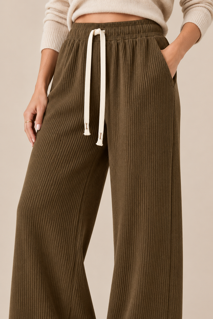 Valiza | Cordhose Damen mit weitem Bein und Corduroy-Struktur
