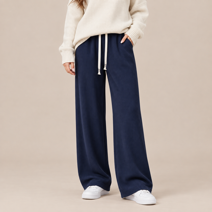 Valiza | Cordhose Damen mit weitem Bein und Corduroy-Struktur