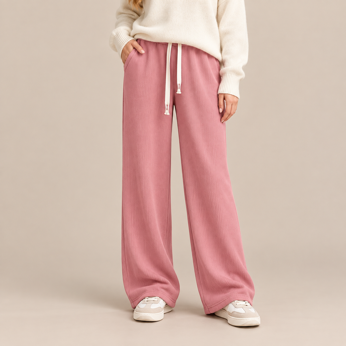 Valiza | Cordhose Damen mit weitem Bein und Corduroy-Struktur
