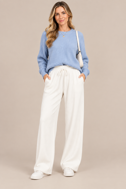 Valiza | Cordhose Damen mit weitem Bein und Corduroy-Struktur