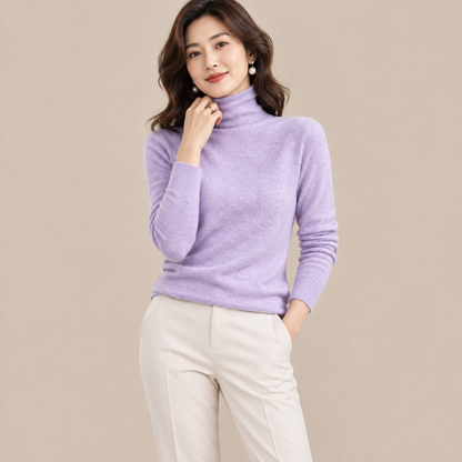 Vanessa | Strickpullover Damen mit elegantem Rollkragen