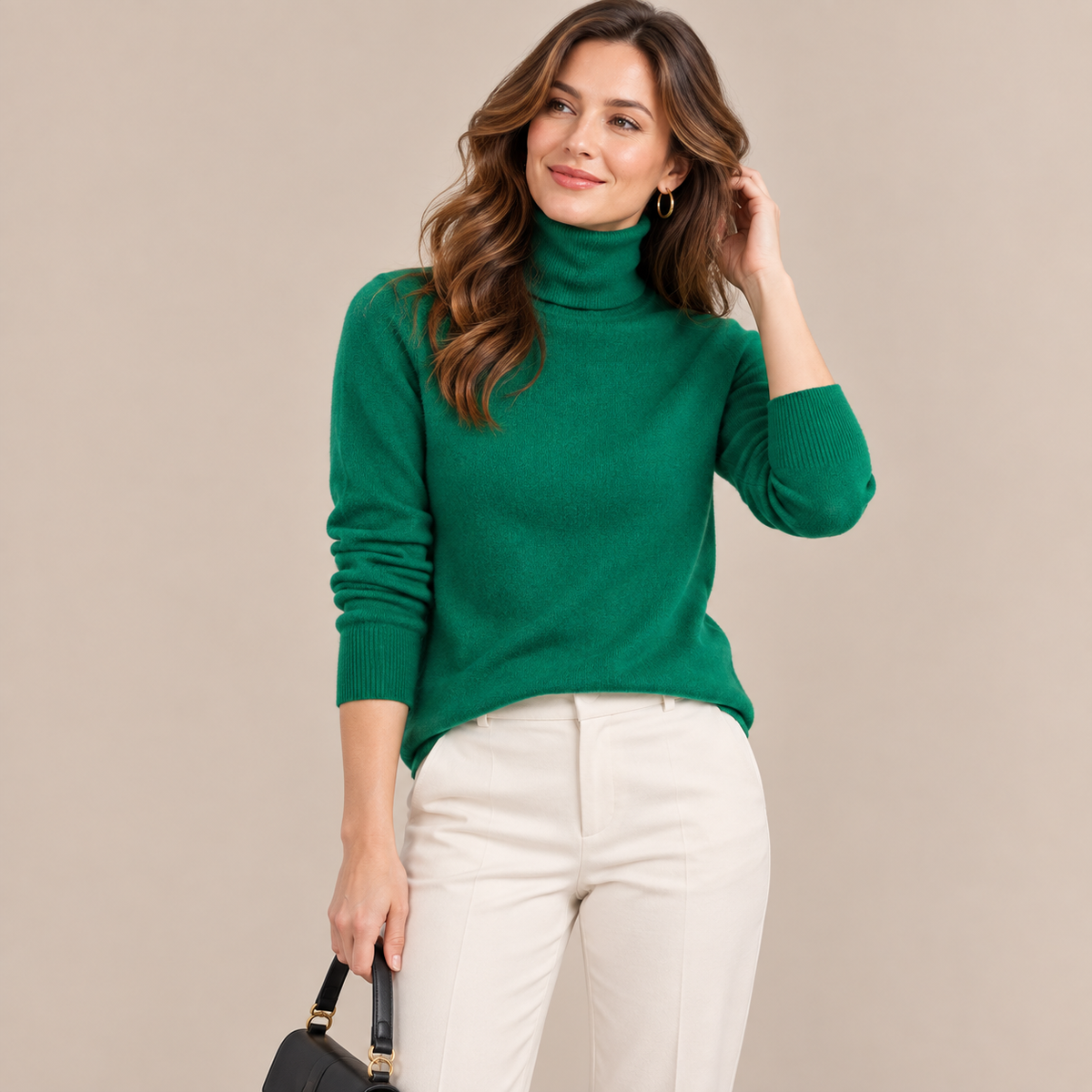Vanessa | Strickpullover Damen mit elegantem Rollkragen
