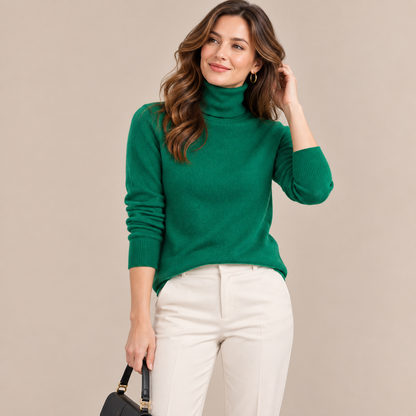 Vanessa | Strickpullover Damen mit elegantem Rollkragen
