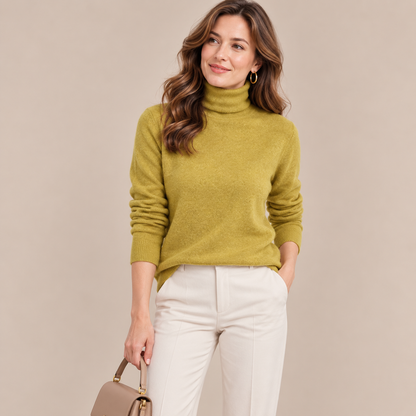 Vanessa | Strickpullover Damen mit elegantem Rollkragen