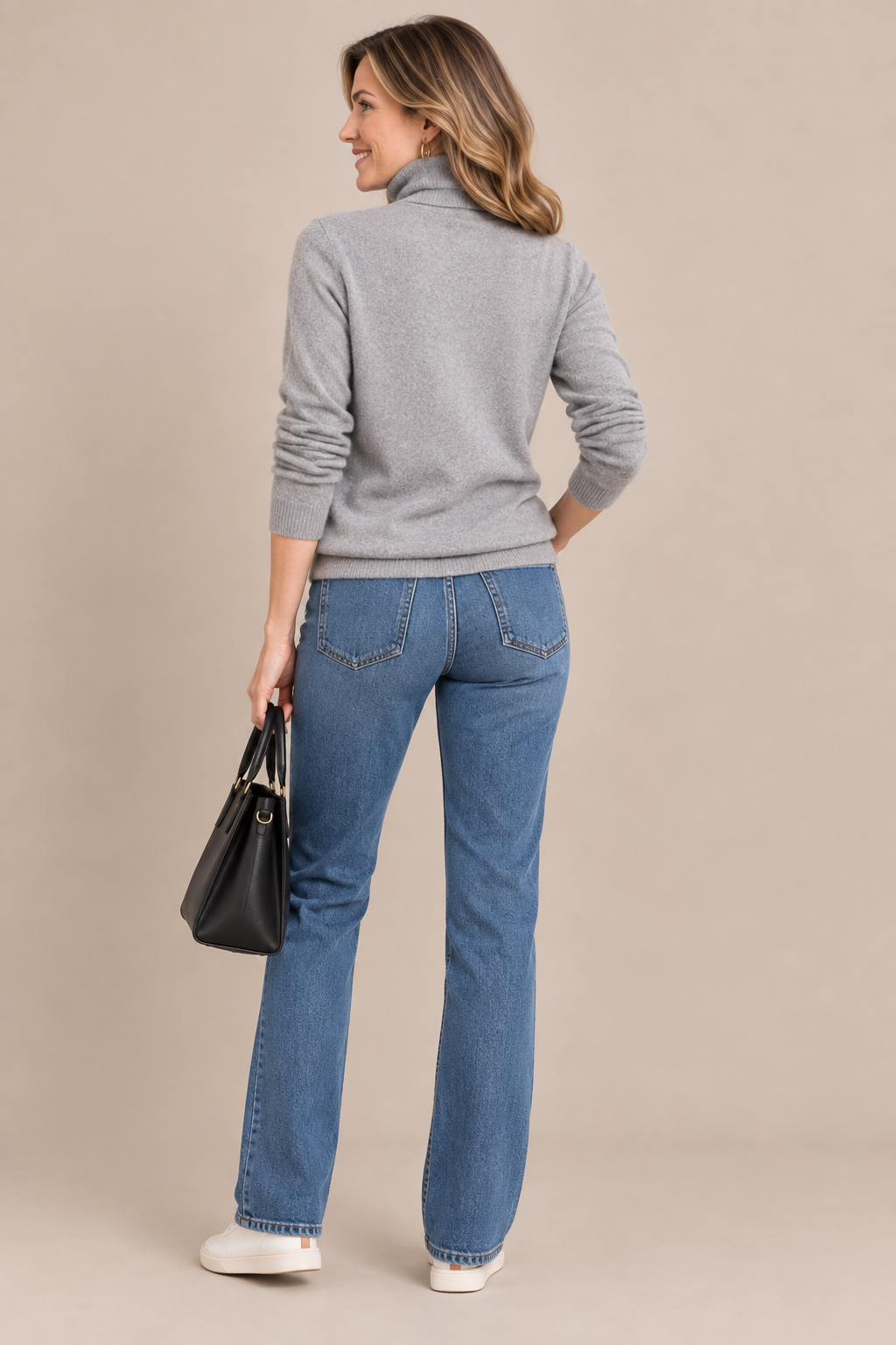 Vanessa | Strickpullover Damen mit elegantem Rollkragen
