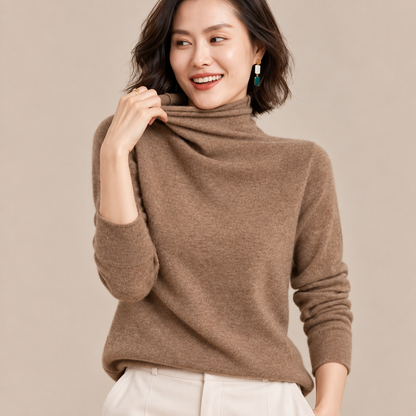 Vanessa | Strickpullover Damen mit elegantem Rollkragen
