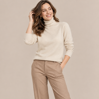 Vanessa | Strickpullover Damen mit elegantem Rollkragen