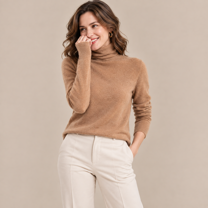 Vanessa | Strickpullover Damen mit elegantem Rollkragen