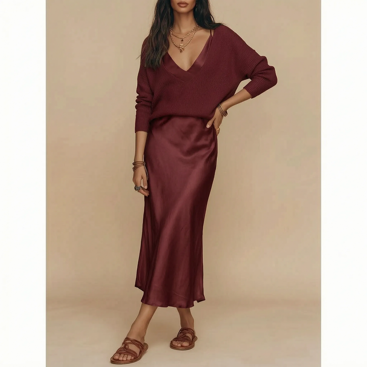 Vayen | Zweiteiliges Set Mit Fließendem Rock