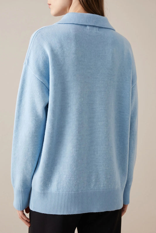 Velyris | Lockerer Blauer Rollkragenpullover