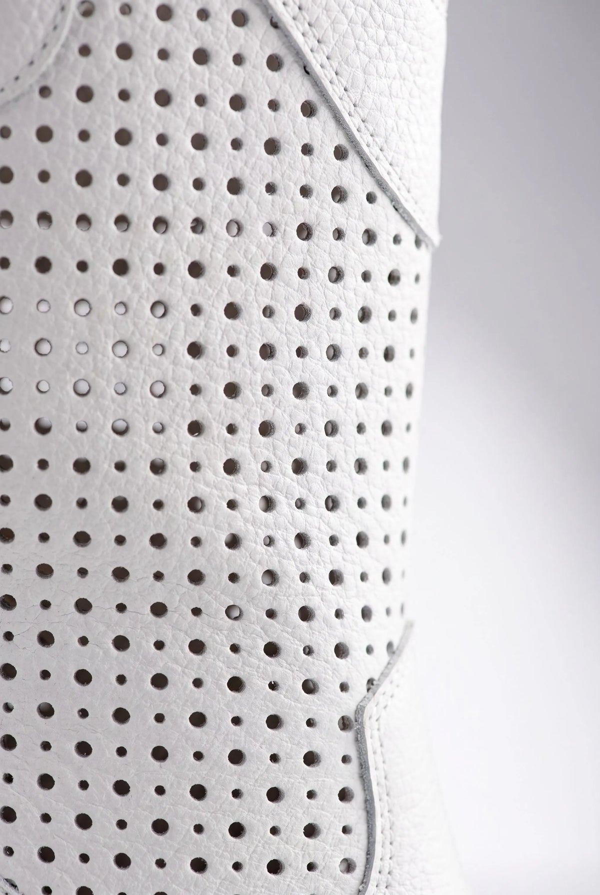 Ventora | Weiße Perforierte Cowboystiefel