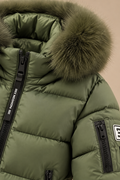 Vera | Steppjacke Damen mit Kapuze und langem Schnitt