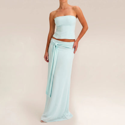 Vesari | Eleganter Zweiteiler Damen Mit Maxirock