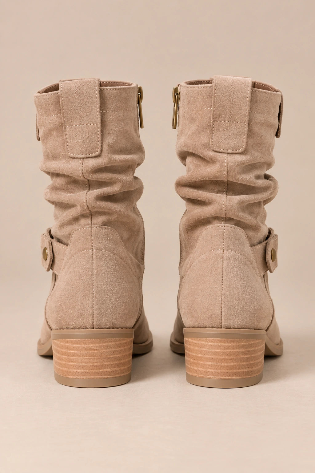 Vilma | Slouchy Boots Damen flach mit gerafftem Schaft