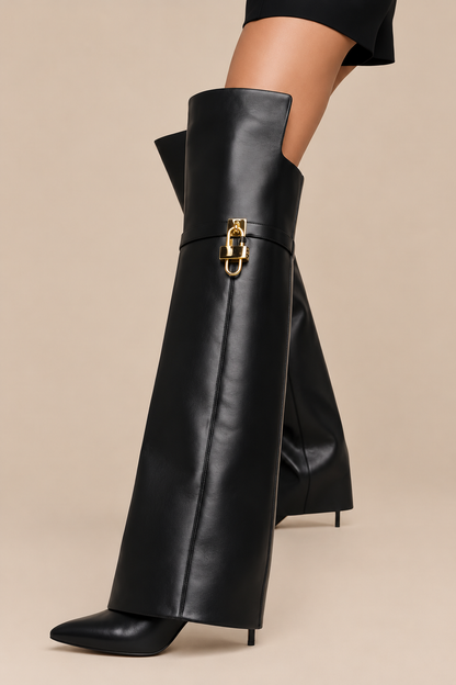 Virette | Fold Over Boots mit extra hohem Schaft