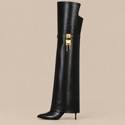Virette | Fold Over Boots mit extra hohem Schaft