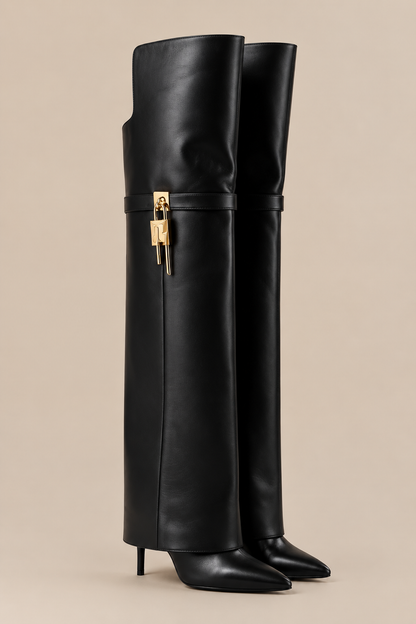 Virette | Fold Over Boots mit extra hohem Schaft