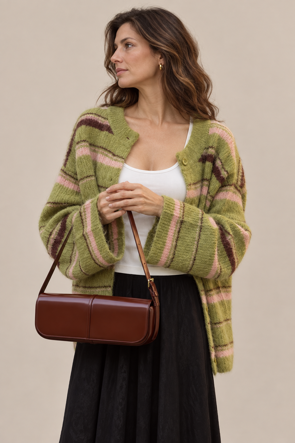 Vireya | Cardigan mit modernem Streifenmuster