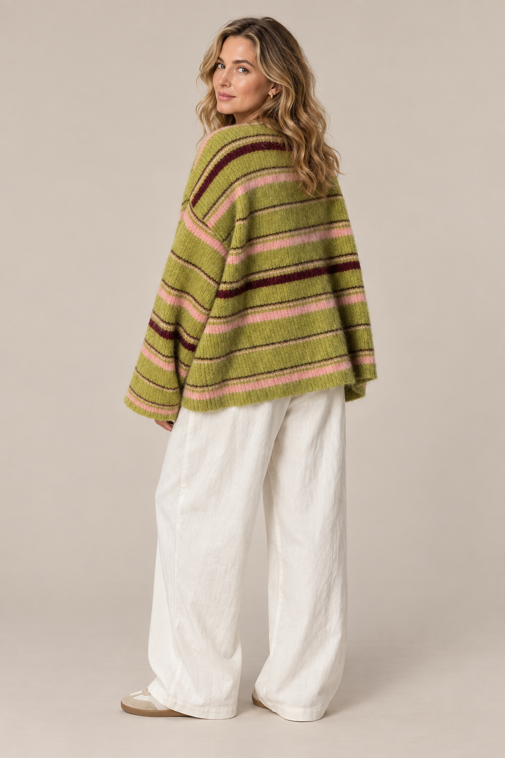Vireya | Cardigan mit modernem Streifenmuster