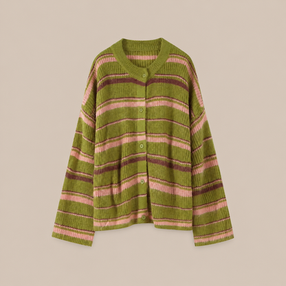 Vireya | Cardigan mit modernem Streifenmuster