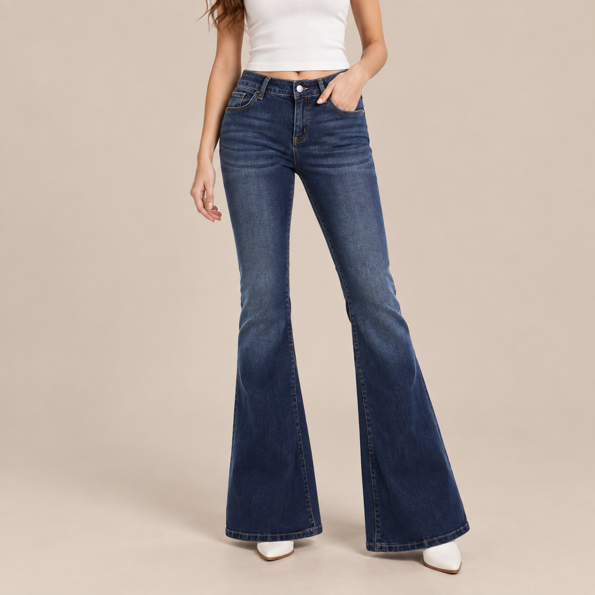Wenchie | Jeans Damen mit ausgestelltem Bein