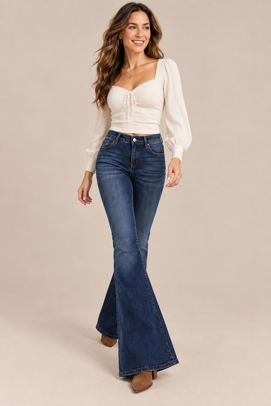 Wenchie | Jeans Damen mit ausgestelltem Bein