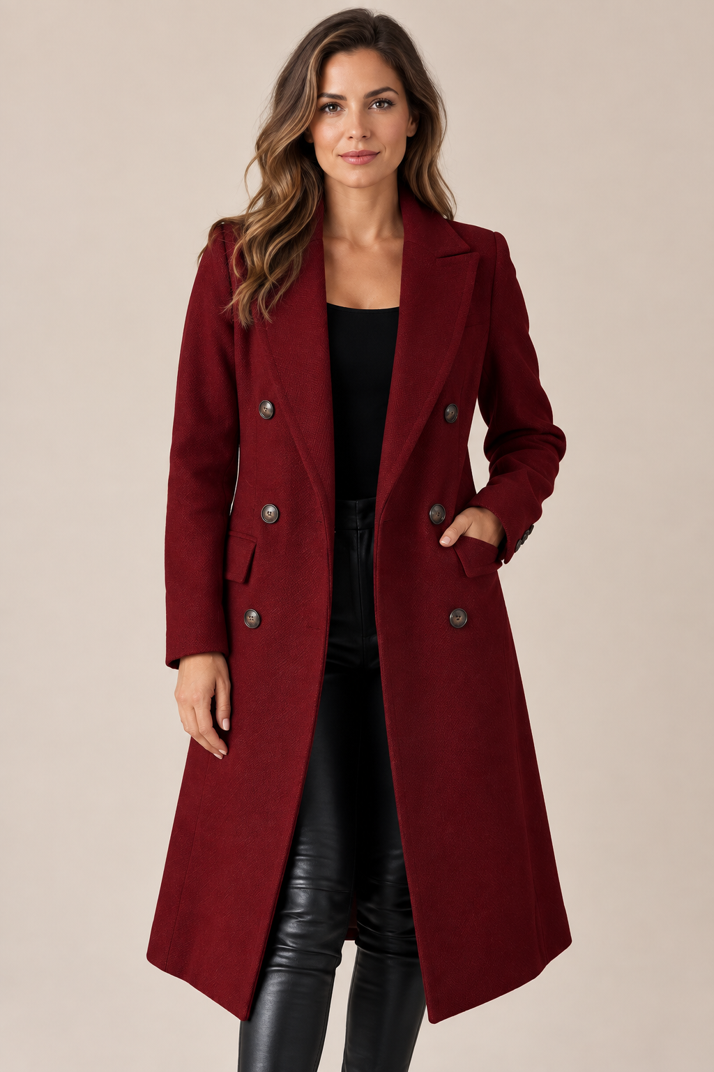 WinterGlow | Langer Eleganter Damen Trenchcoat