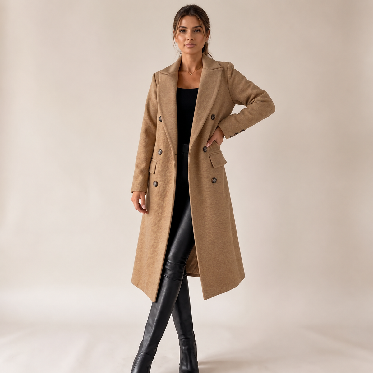 WinterGlow | Langer Eleganter Damen Trenchcoat