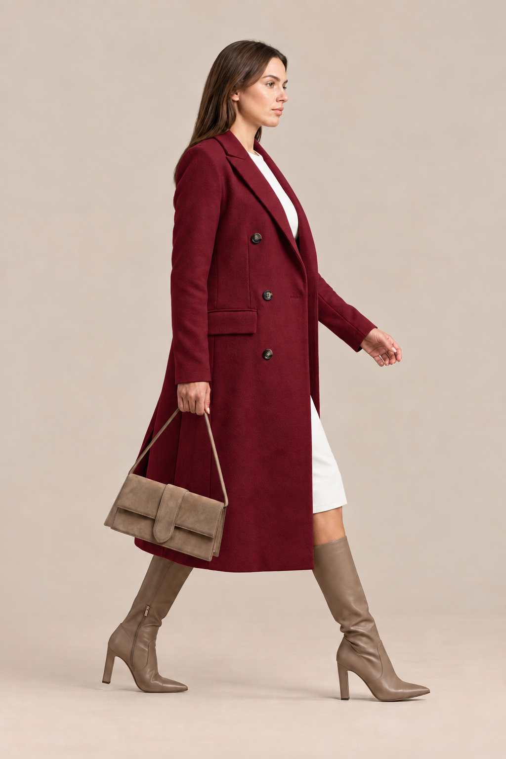 WinterGlow | Langer Eleganter Damen Trenchcoat