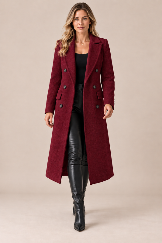 WinterGlow | Langer Eleganter Damen Trenchcoat