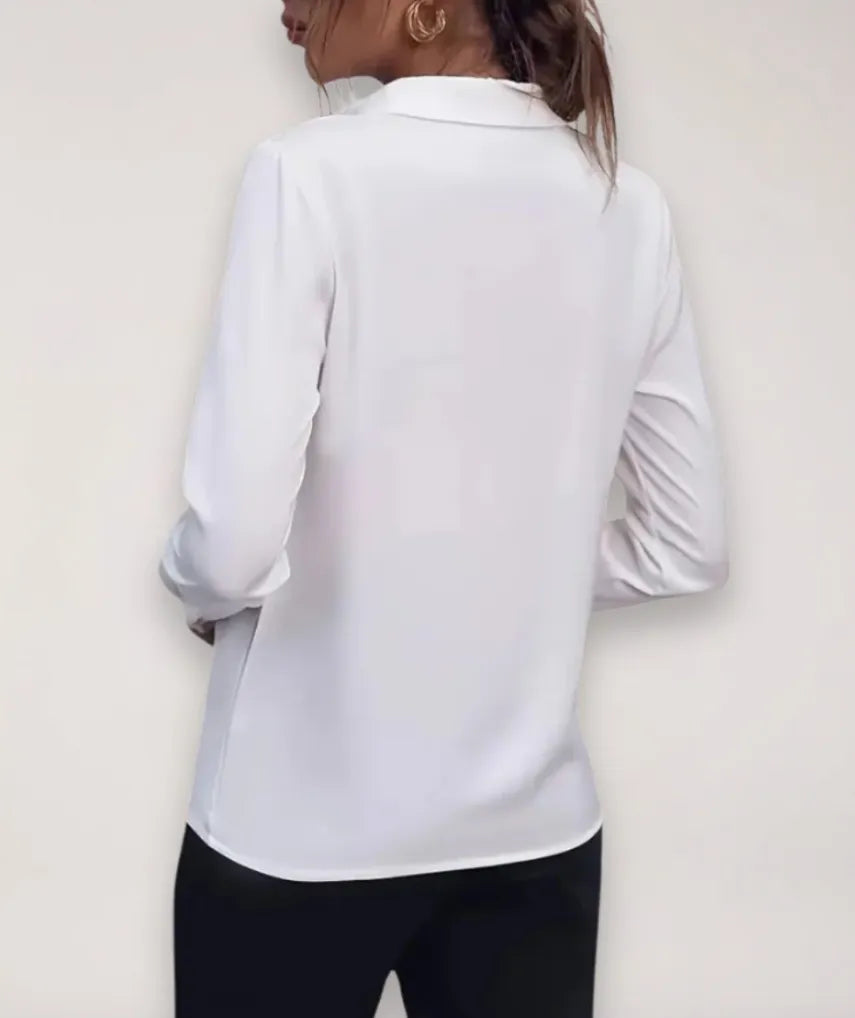 Delia | Damen Elegant Langarmbluse