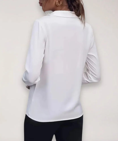 Delia | Damen Elegant Langarmbluse