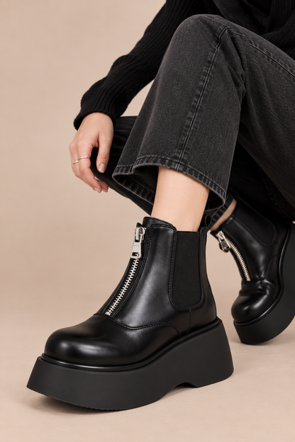 Zelina | Chelsea Boots Damen mit Frontreissverschluss