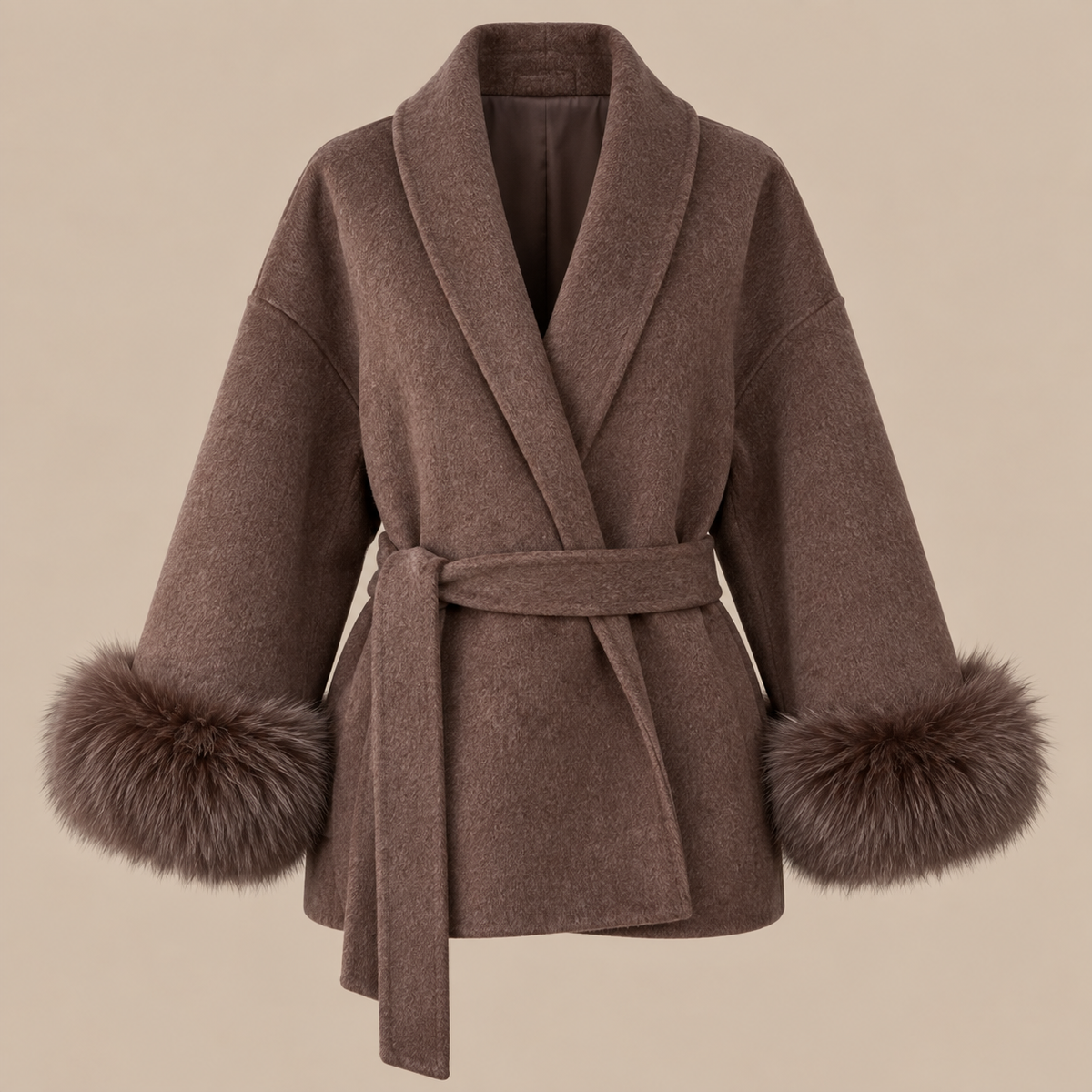 Zenaida | Wintermantel Damen mit Gürtel und weichen Ärmelabschlüssen