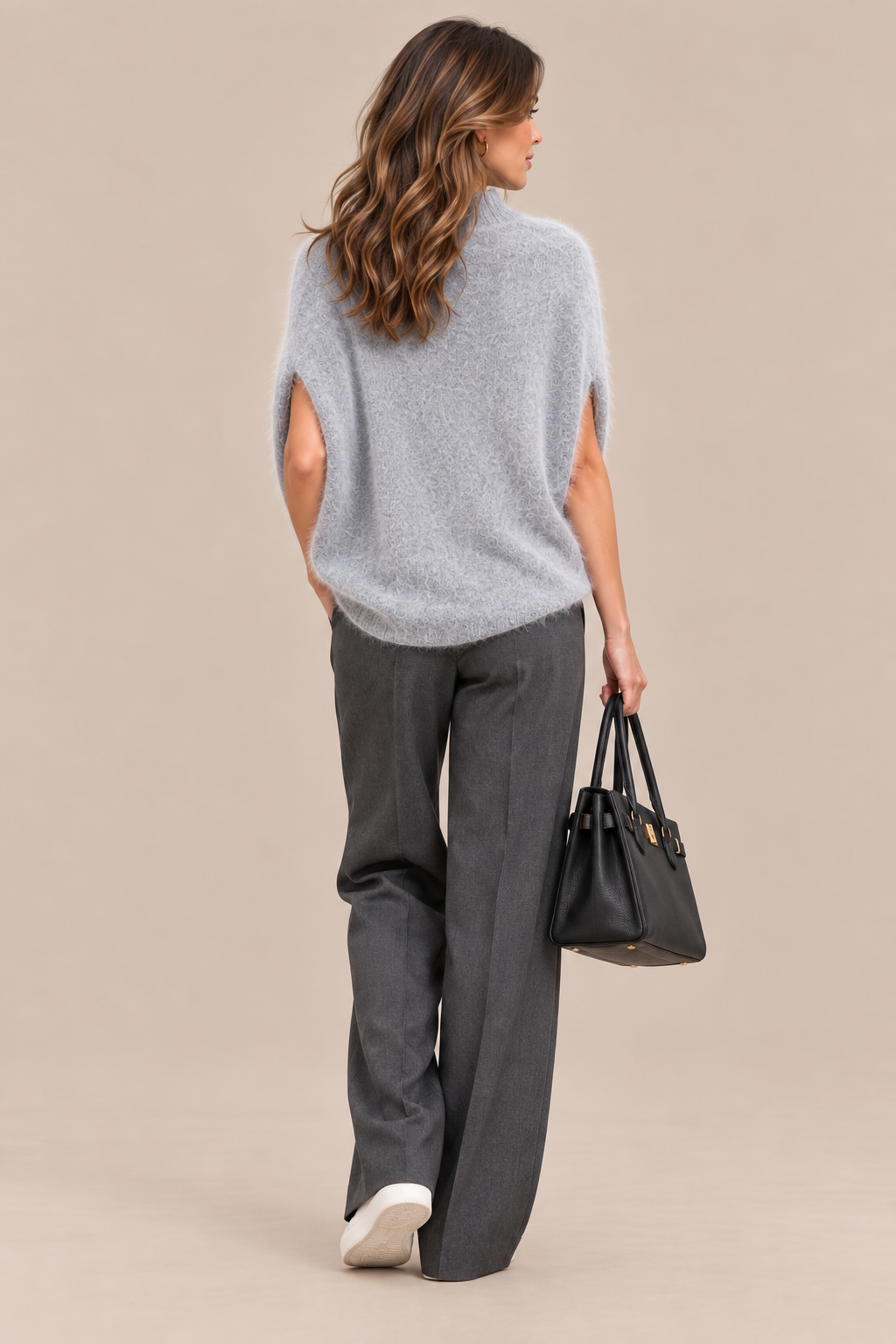 Zenya | Wollpullover Damen im weichen Poncho-Stil