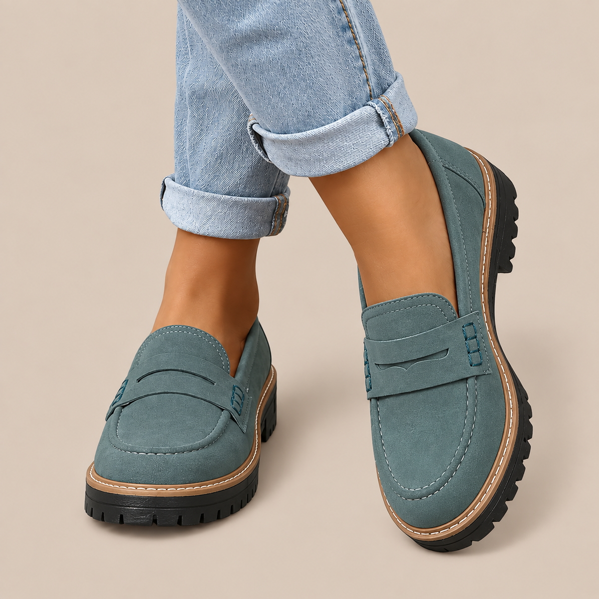 Ziah | Loafers Damen mit Profilsohle