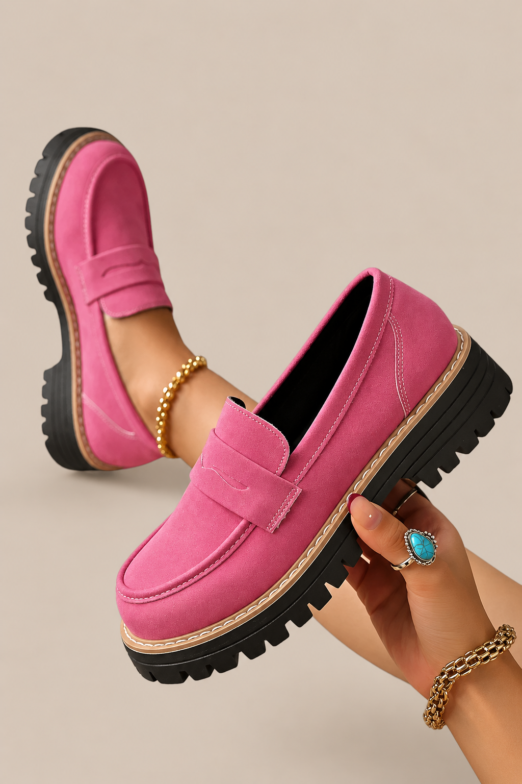 Ziah | Loafers Damen mit Profilsohle