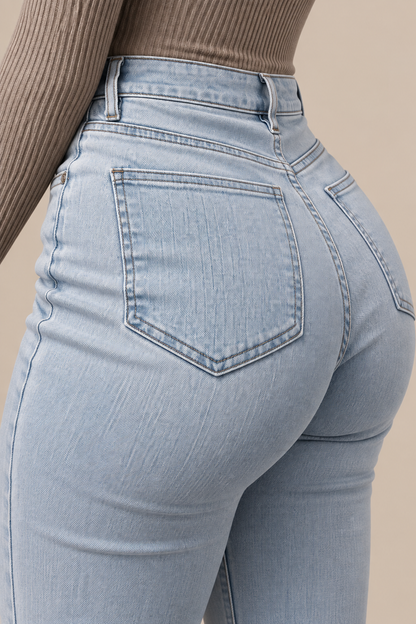 Zoey | Jeans Damen mit hoher Taille und ausgestelltem Bein