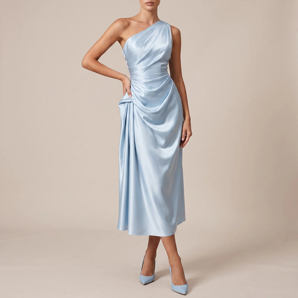 Zolvane | Elegantes One-Shoulder-Abendkleid