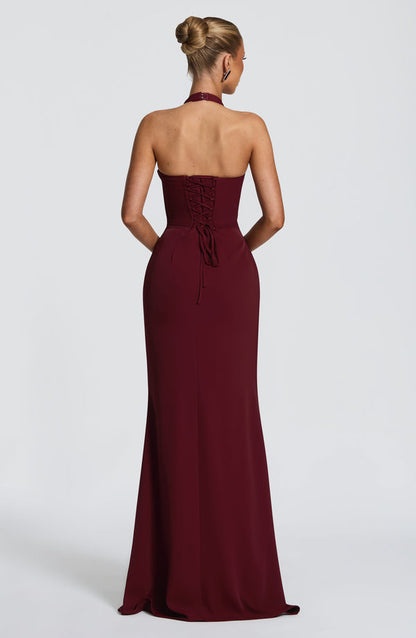 Melanie | Damen Elegantes Bodenlänges Korsett Maxikleid