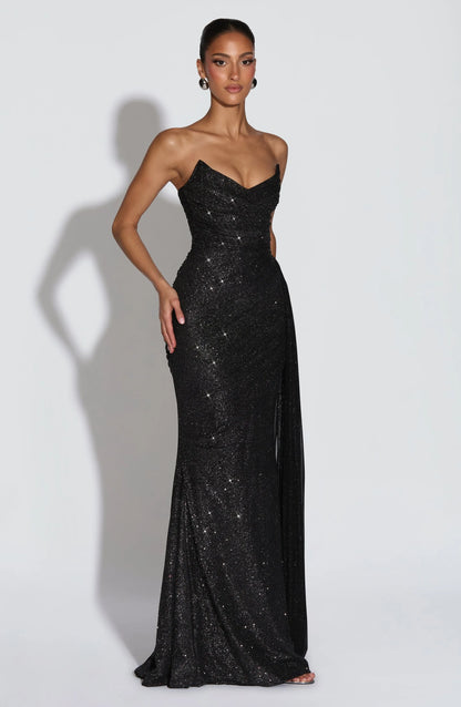 Tabea | Damen Elegantes Ausgestelltes Maxi Abendkleid