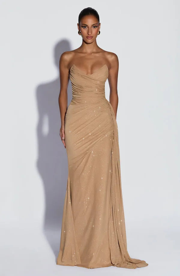 Tabea | Damen Elegantes Ausgestelltes Maxi Abendkleid