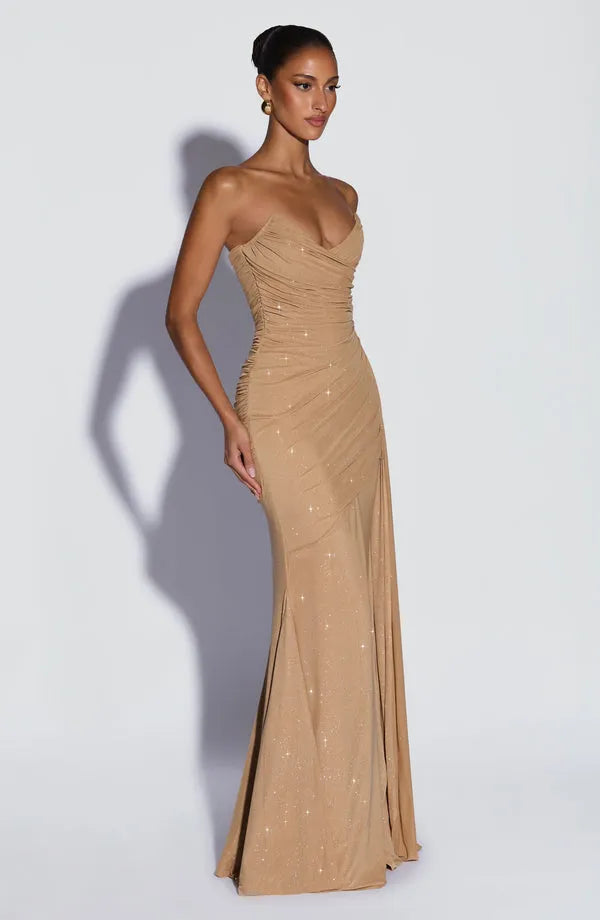 Tabea | Damen Elegantes Ausgestelltes Maxi Abendkleid