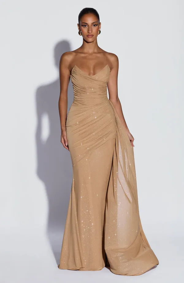 Tabea | Damen Elegantes Ausgestelltes Maxi Abendkleid