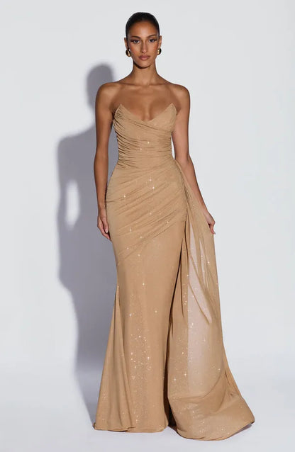 Tabea | Damen Elegantes Ausgestelltes Maxi Abendkleid