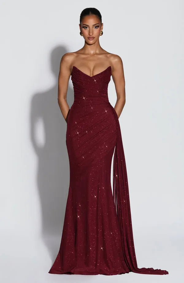 Tabea | Damen Elegantes Ausgestelltes Maxi Abendkleid