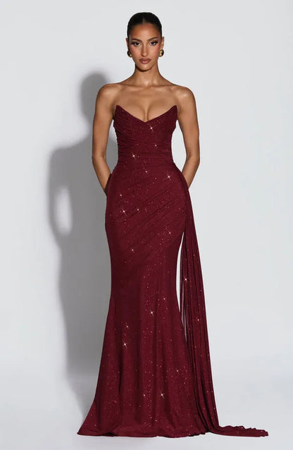 Tabea | Damen Elegantes Ausgestelltes Maxi Abendkleid