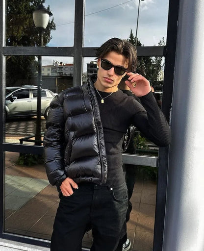 Robert | Herren Warme Steppjacke mit Kapuze
