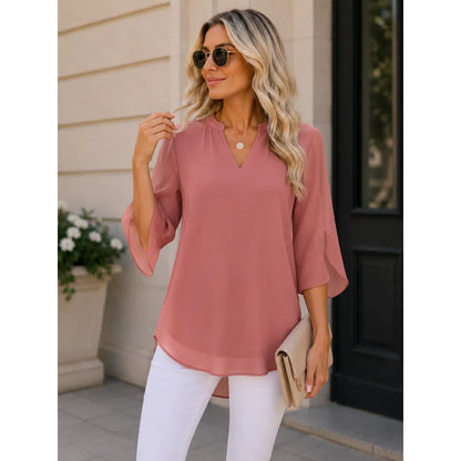Rachel | Damen Modische Leichte Fledermausärmel Bluse