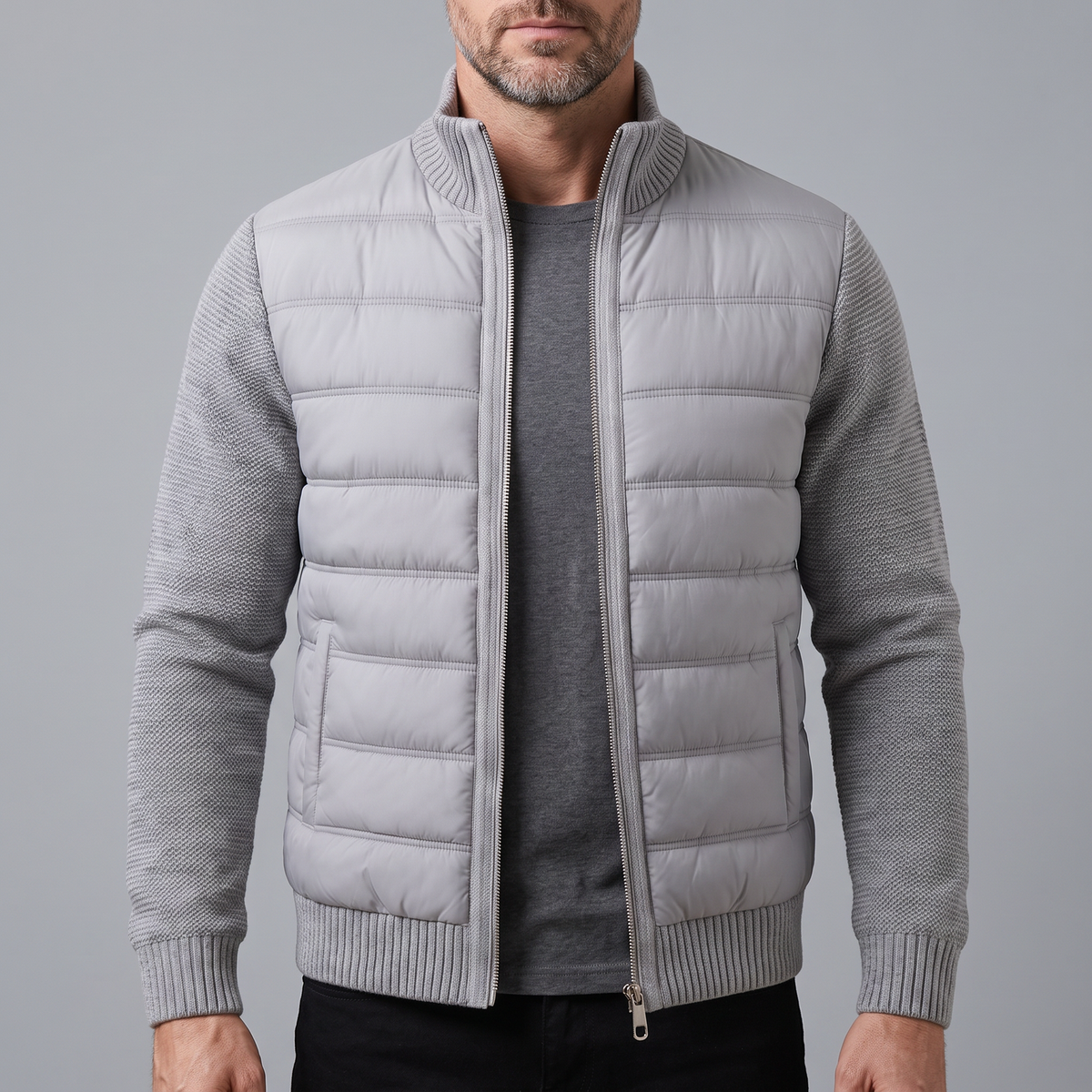 Daniel | Stilvolle und bequeme Fleece Pufferjacke